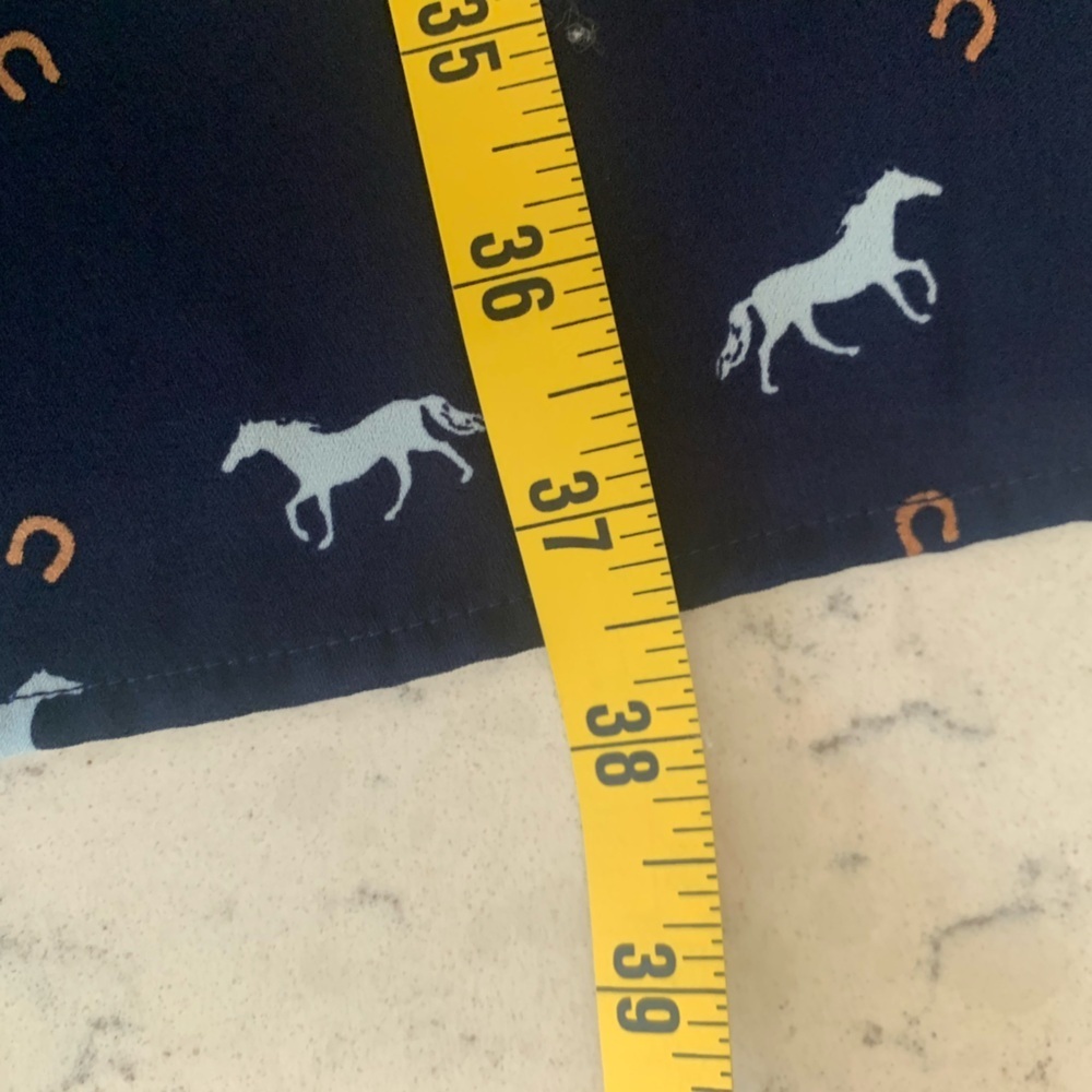 Maison Jules Navy Midi Dress with White Horse Print NWT - XL - Picture 8 of 8